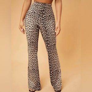 SHEIN SXY High Waist Leopard Print Flared Leg Pants